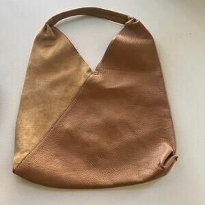 Shiraleah Chicago Arden Suede Vegan Leather Two Tone Tote Hobo Bag
